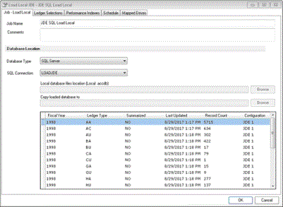 Load Local JD Edwards – Spreadsheet Server